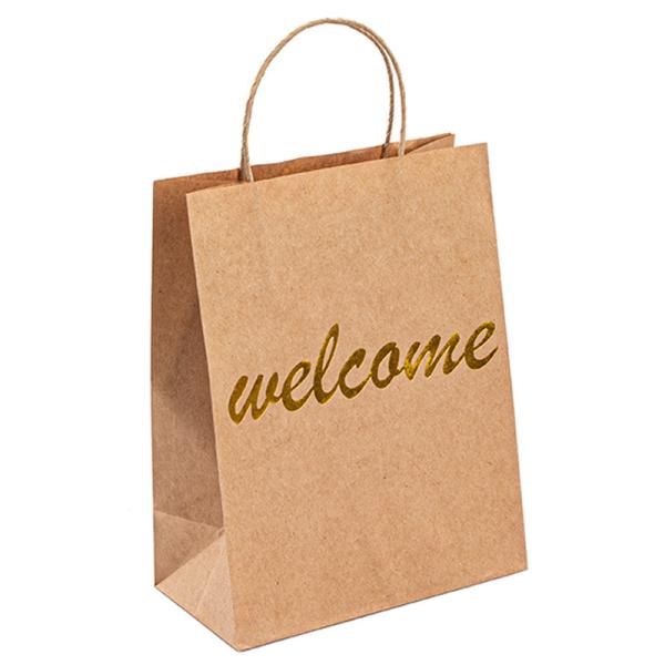 Buy cheap Takeaway Kraft Handle Paper Bags Compostable With 10kg Capacity from wholesalers
