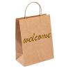 Buy cheap Takeaway Kraft Handle Paper Bags Compostable With 10kg Capacity from wholesalers