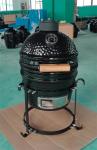 Black Charcoal BBQ Mini 31.8cm Ceramic Kamado Grill