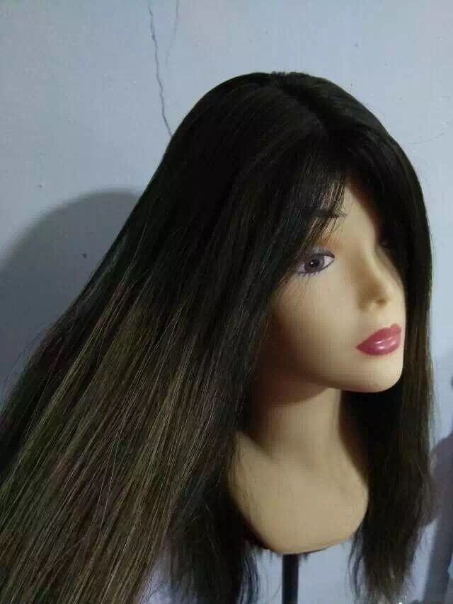 22 Inches Multidirectional Skin Top Platinum European Kosher Wigs Small Layer