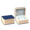 Buy cheap Blue Leather Twist Single Watch Box Ribbon Material Custom Logo Color High Grade from wholesalers