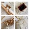 Buy cheap 2024 NEW RETRO FAIRY SOLID COLOR SMALL BAG WHITE HAND PEARL BAG WOMEN'S NET YARN INS SIMPLE CROSSBODY BAG from wholesalers