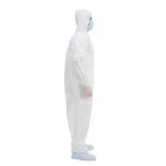 PPE Disposable Protective Coverall Waterproof White 25gsm-70gsm