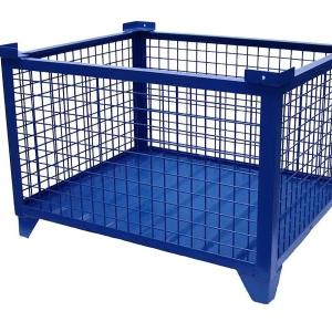 China Stackable Collapsible Steel Containers Hot Dipped Galvanized Metal Wire Mesh Storage Containers on sale