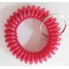 Buy cheap Plastic elastic coil spring keychain red color hot sale wrist coil keychain without ring from wholesalers