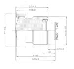 Black Surround View Camera Lens EFL3.45mm All-round perspective for park assist