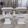 Buy cheap Natural Stone Flower Pot White Marble Planter Urns Handcarved Large Garden Modern Home Decoration Design from wholesalers
