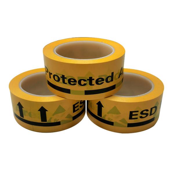 Buy cheap ESD Protected Area Yellow Antistatic PVC Warning Tape Industrial from wholesalers