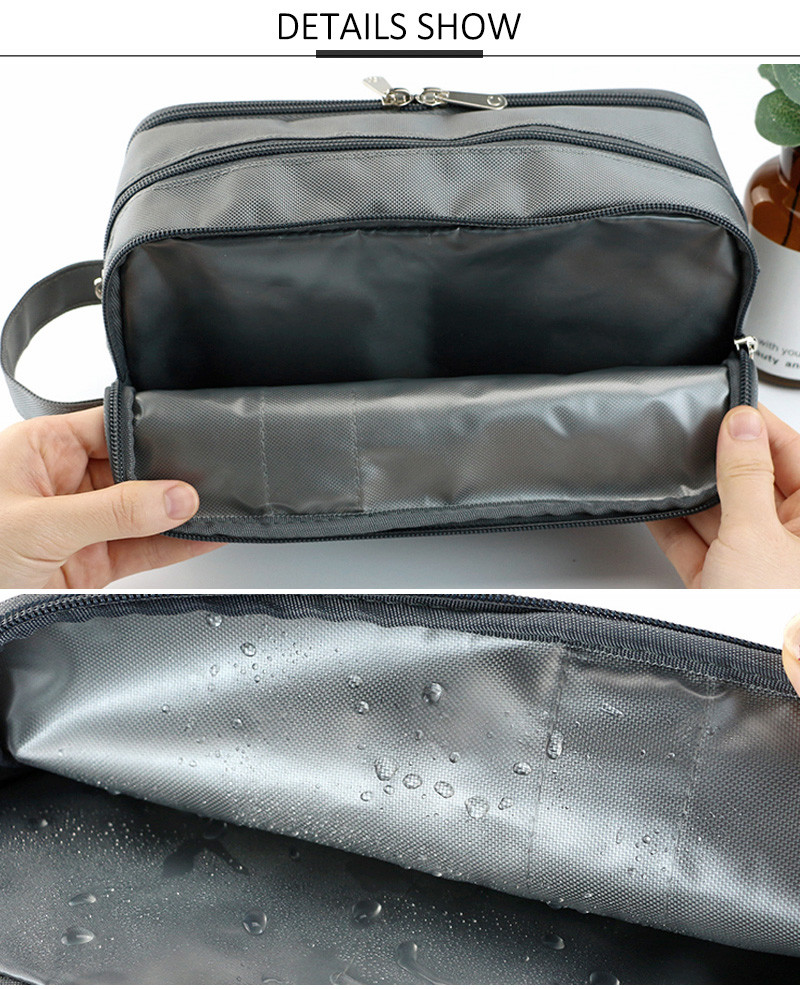 Factory Price Custom Pure Color Promotional Zipper Canvas Cosmetic Bag