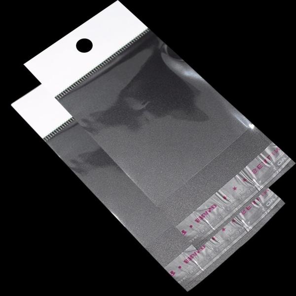 Buy cheap Self Adhesive Transparent Opp Plastic Bag , 2mil / 0.05mm Stationery Gift Header Bags Packaging from wholesalers