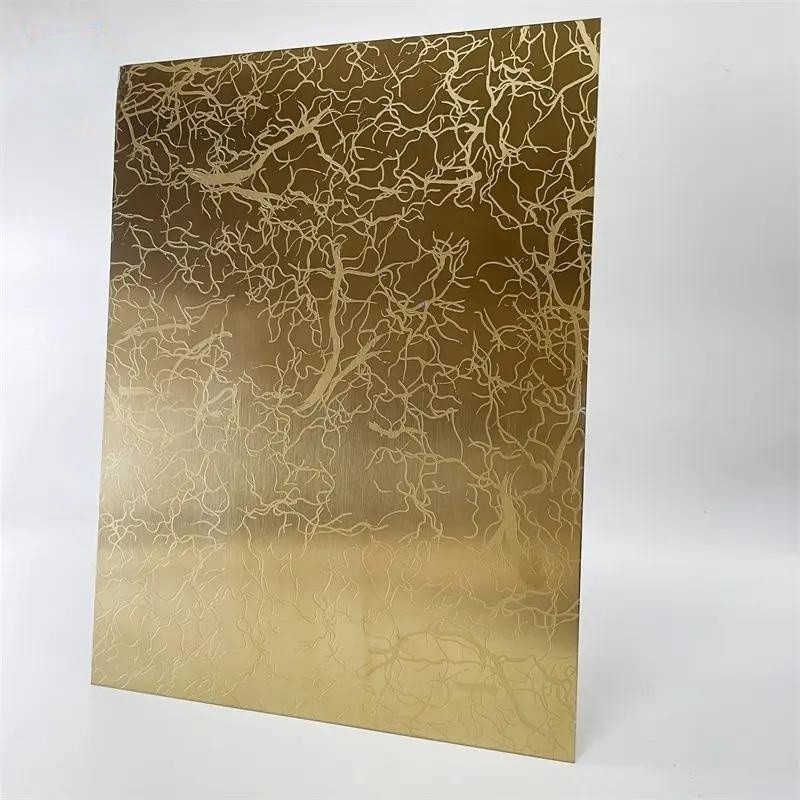 201 430 Etched Stainless Steel Sheet Mirror Colored For Architecture