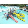 Buy cheap Summer Outdoor Aqua Playground Games Fiberglass Slide Family water house For Theme Park from wholesalers