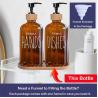Buy cheap 500ml Amber Glass cylindrical smooth with black pump for shampoo lotion bottle from wholesalers