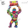 Buy cheap Colour Spraying Resin Gorilla Sculpture Life Size Fiberglass Cartoon Statues from wholesalers
