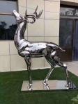 2020 China Stainless Steel Elk Wapiti Metal Sculptures For Garden Wall Art