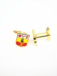 Fashion Mens Gold Cufflinks / Mens Silver Cufflinks Customized Size For Gift
