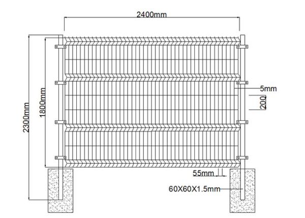 Buy cheap Galvanized Steel Welded Wire Fence / 14 Gauge Welded Wire Fence Anti Corrosion from wholesalers