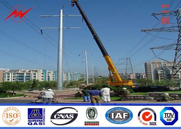 Buy cheap 14M 5KN 3.5mm thickness Steel Utility Pole for 110kv termination transmission with bitumen from wholesalers