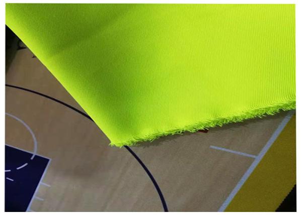 Twill Fluorescent Yellow Fabric Fire Resistant Clothing Material 32x32 Yarn
