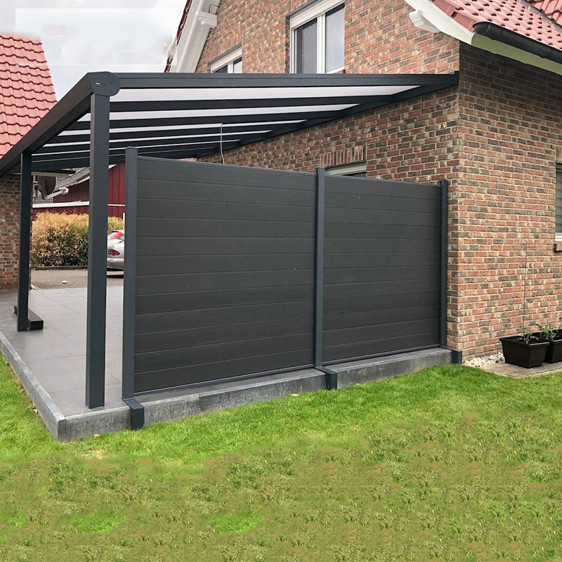 Outdoor Terrace Anti - Corrosion Plastic Wood Board 170x24mm Gray Enclosure Fence WPC Guardrail Panel
