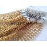 Buy cheap Shining Gold Color 304 Stainless Steel Ring Mesh Chainmail Room Divider Curtain 1mm X 8mm from wholesalers