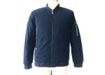 Long Sleeve Mens Polyester Bomber Jacket , Navy Male Bomber Coat TWS8283