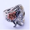 Buy cheap Angels and Demons Skull Style Thai Sterling Silver Men Ring(XH057006W) from wholesalers