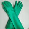 Buy cheap Industrial 22mil Unflocked Green Nitrile Glove Pesticides Cleaning Work from wholesalers