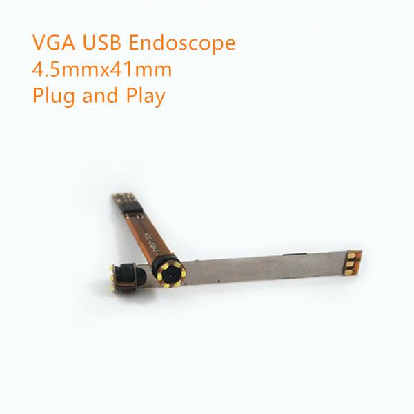 Buy cheap VGA 0.3MP USB endoscope video camera module 25fps YUV MJPG DC5V plug play driveless USB endoscope D4.5mmxL41mm from wholesalers