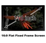 Best Price 110inch HD Projection Screen 16:9 Straight Fixed Frame Projector