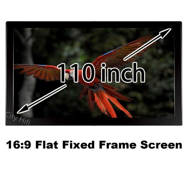 Buy cheap Best Price 110inch HD Projection Screen 16:9 Straight Fixed Frame Projector Display from wholesalers