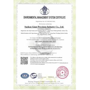 Suzhou Giant Precision Industry Co., Ltd. Certifications