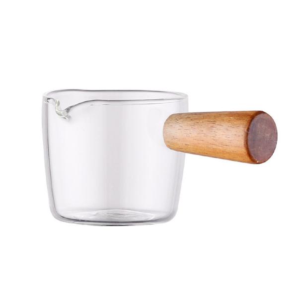 Buy cheap Home Cooking Delicate Wooden Handle Glass Measuring Spoon from wholesalers