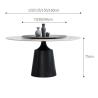 Buy cheap Polished Marble Round Dining Room Tables With Stainless Steel Legs from wholesalers