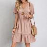 Buy cheap 2023 Summer European and American Female Skirt Loose Casual Short Sleeve Waist Casual Dress from wholesalers