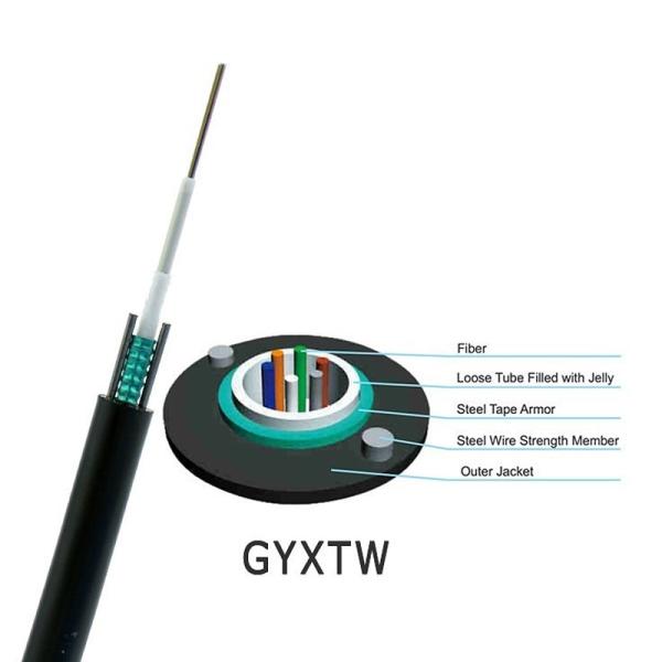 Buy cheap Communication GYXTW 8 Core Armoured Fibre Optic Cord Optical Fiber Cable from wholesalers