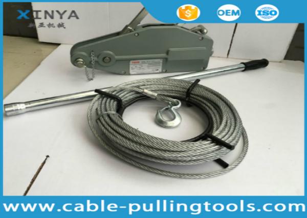 Quality 1.6T Tirfor Cable Pulling Tools Wire Rope Winch with steel rope for hoisting for sale