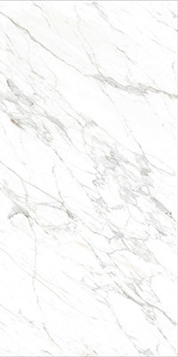 Italian Carrara Full Body Floor White Marble Tiles Striation Marble Look Finish Porcelain Tile 160*320cm