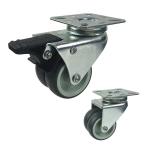 Top Plate 75mm Light Duty Casters For Flowerpot Stand