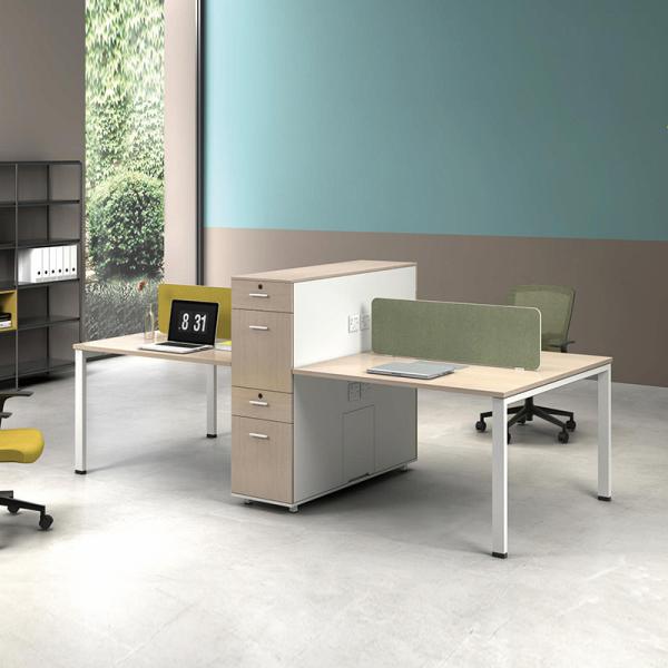 Buy cheap Modular Office Table Workstation Cubicle Wooden Office Workstation For 4 People from wholesalers