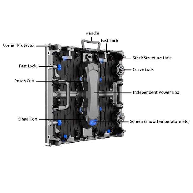 Aluminum Stage Rental LED Display Screen P3.91mm 16 Bit 0