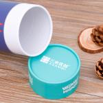 Black Tea Candy Gift Boxes Round White Kraft Paper Tube Cylinder Packaging Tube
