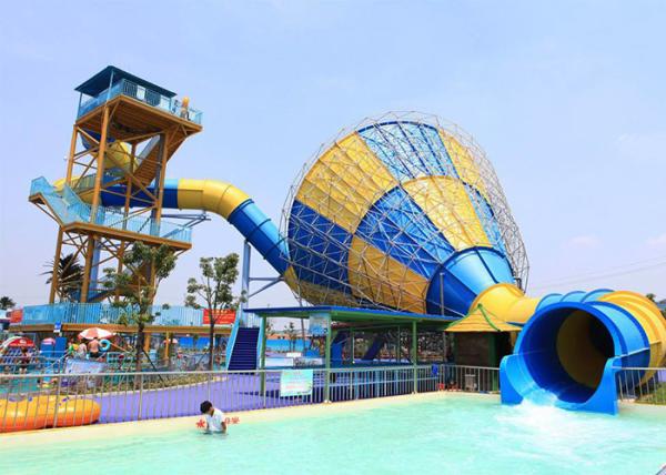 Buy cheap Commercial Funnel Water Slide Outdoor Hotle Holiday Resort Slides from wholesalers