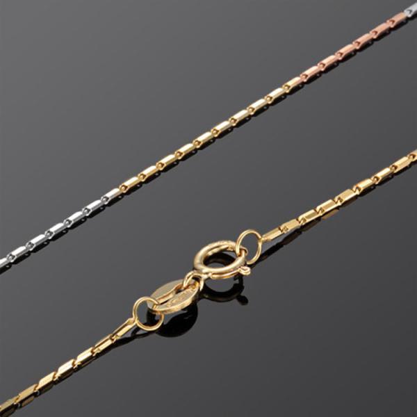 Buy cheap 18K Rose Yellow White Three Tone Gold Chain Women Necklace (NG0112) from wholesalers