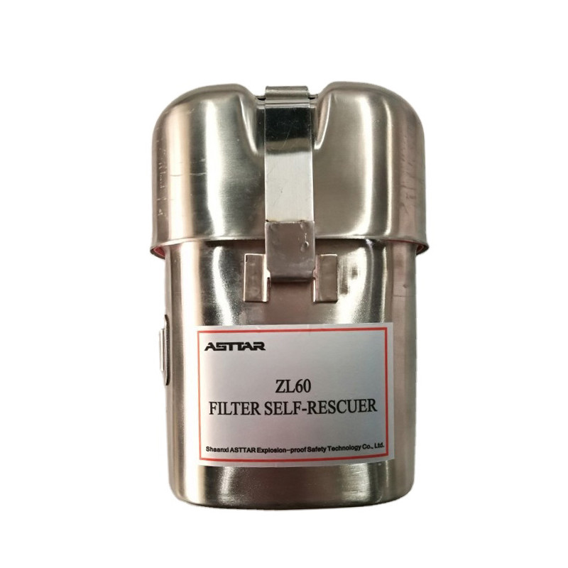 Coal Mine Filtered Self-Rescuer, CO filtered escape stainless steel metal case self rescuer