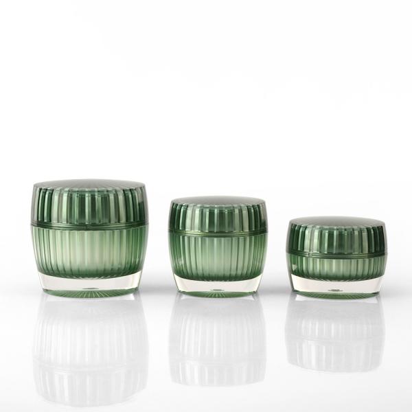 Buy cheap Green Face Cream Empty PET 15g Plastic Makeup Jars from wholesalers