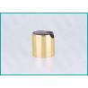 Buy cheap Glossy Gold Disc Top Cap , 28/410 Bottle Caps And Closures For Body Creams from wholesalers