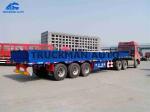 Bulk Cargo Flatbed Side Wall Semi Trailer Bottom 3mm With Linglong Tire