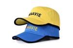 Custom 6 Panel Outdoor Baseball Caps Polyester 58cm Black Ball Hat