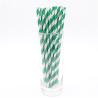 Buy cheap 197mm 6mm Party Supplies Green And White Holiday Disposable Paper Straws from wholesalers